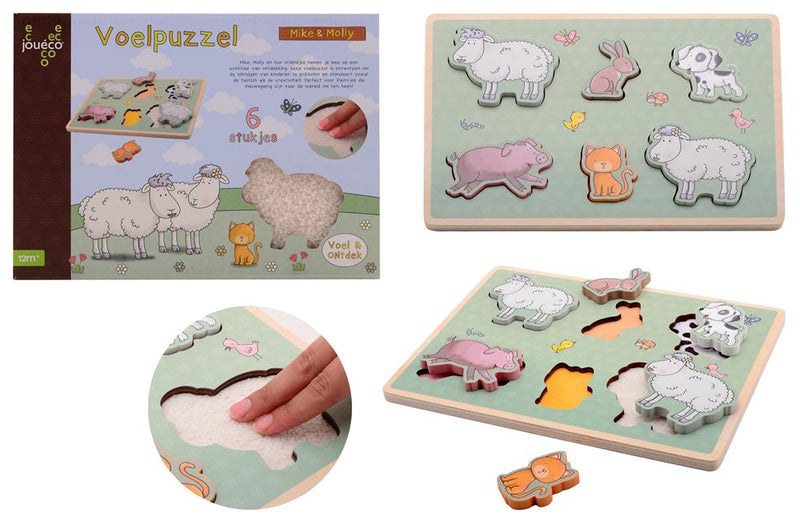 Load image into Gallery viewer, Johntoy mike molly zachte vakjes puzzel. 2+
