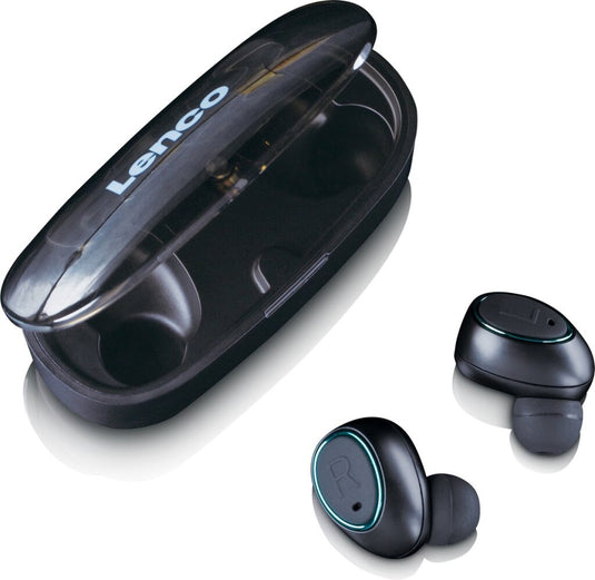 Lenco epb410 bluetooth ipx4 tws earphone met powerbank zwart