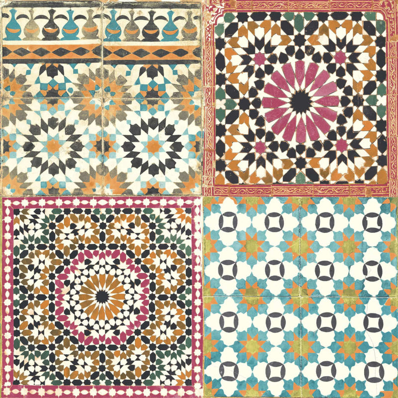 Load image into Gallery viewer, Dutch wallcoverings dutch wallcoverings behang marokkaanse tegels meerkleurig
