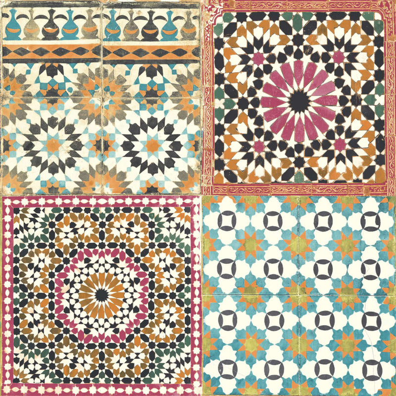 Load image into Gallery viewer, Dutch wallcoverings dutch wallcoverings behang marokkaanse tegels meerkleurig
