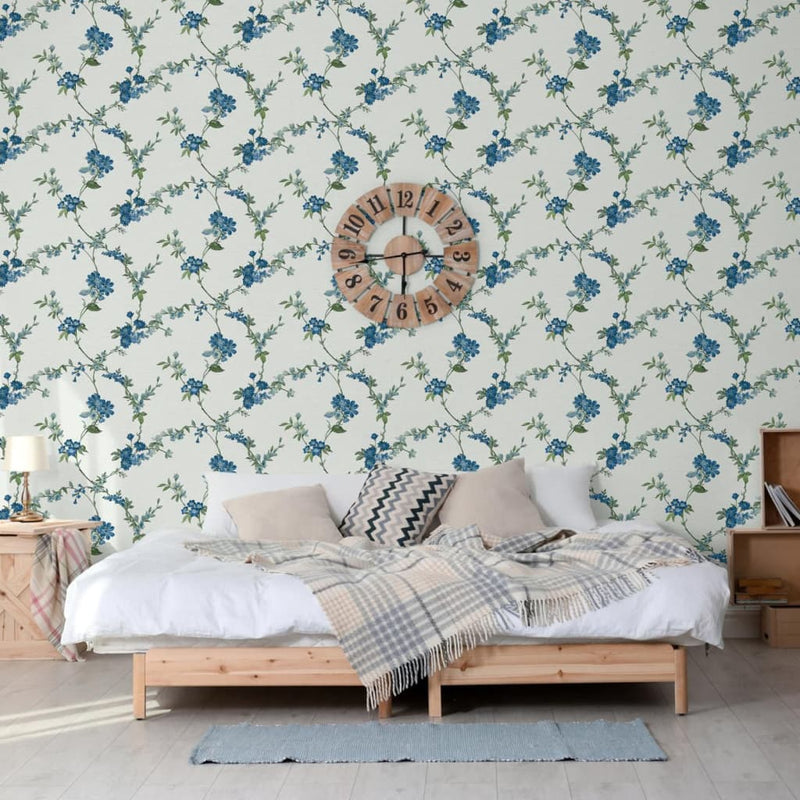 Load image into Gallery viewer, DUTCH WALLCOVERINGS DUTCH WALLCOVERINGS Behang Flower lichtblauw
