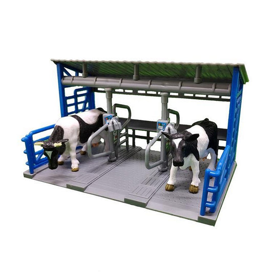Dutch farm melkstation met 2 koeien
