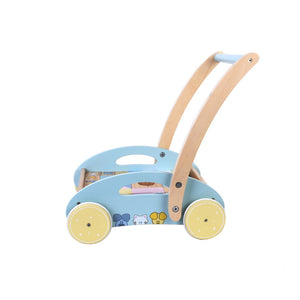 Woezel en pip houten blokkenkar 27x35x36 cm