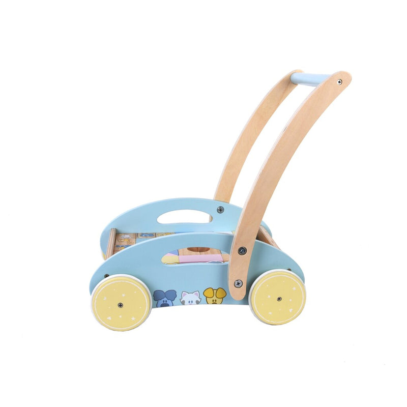 Load image into Gallery viewer, Rubo toys woezel en pip houten blokkenkar 27x35x36 cm
