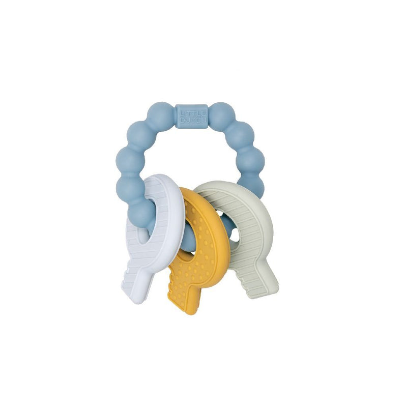 Load image into Gallery viewer, Little dutch bijtring siliconen sleutelbos blauw
