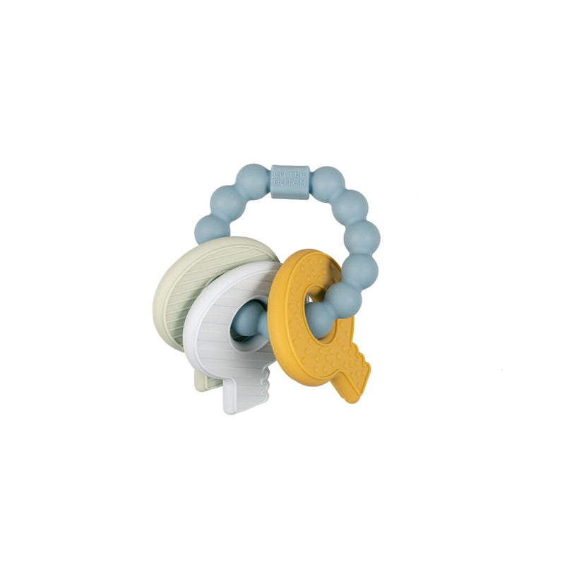 Load image into Gallery viewer, Little dutch bijtring siliconen sleutelbos blauw
