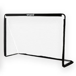 Sportx metalen voetbaldoel 182x60x122 cm zwart