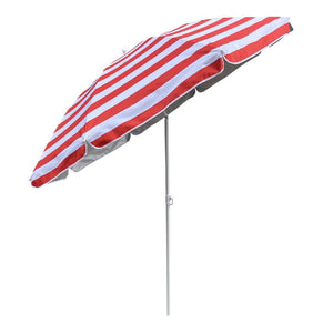 Outdoor Outdoor Parasol Strepen 180 cm Rood Wit