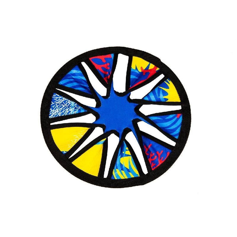 Load image into Gallery viewer, Summertime soft frisbee 25 cm geel blauw
