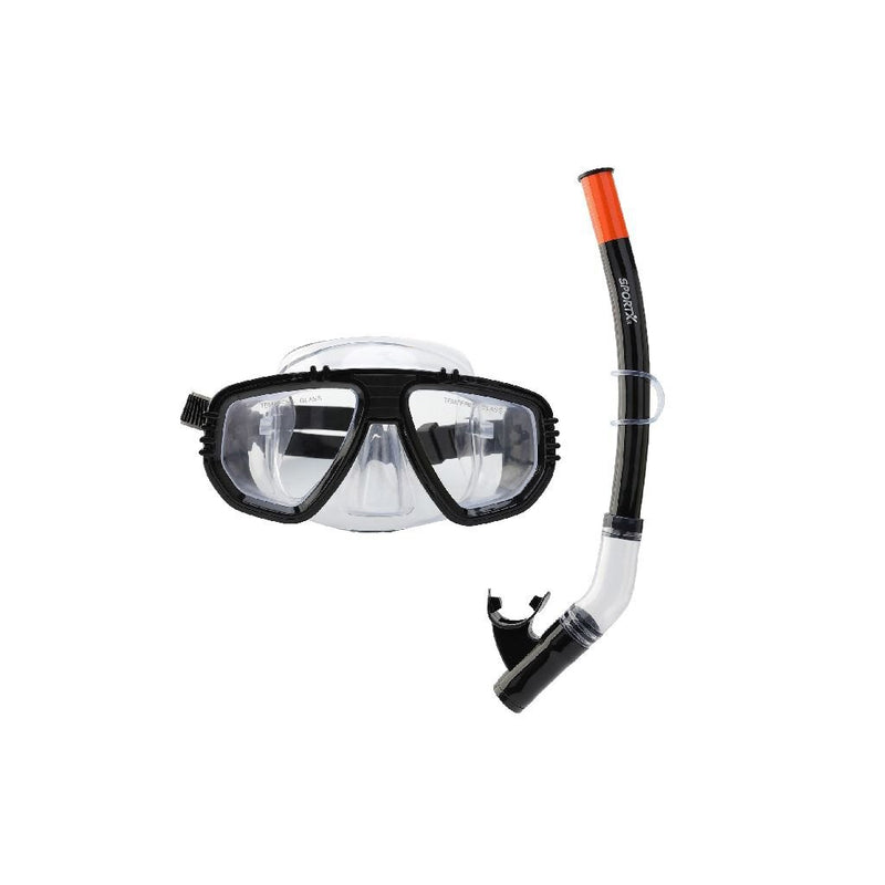 Load image into Gallery viewer, Sportx volwassenen snorkelset 4 sterren assorti
