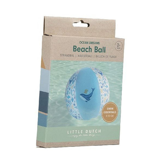 Little dutch ocean dreams strandbal blauw, 35cm