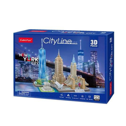 Cubic fun city line 3d puzzel new york city 123 stukjes