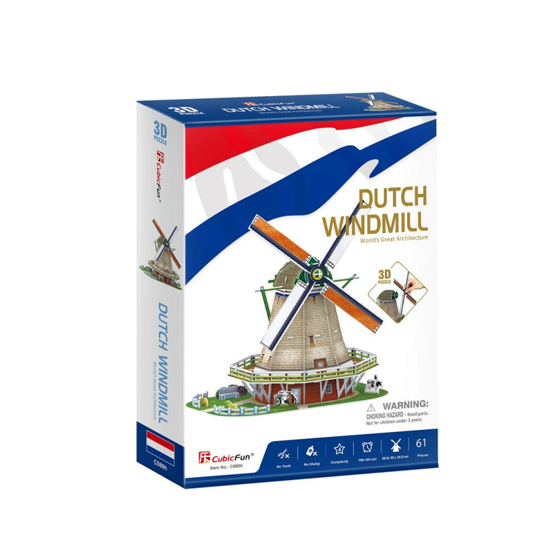 Load image into Gallery viewer, Cubic fun 3d puzzel hollandse windmolen 61 stukjes
