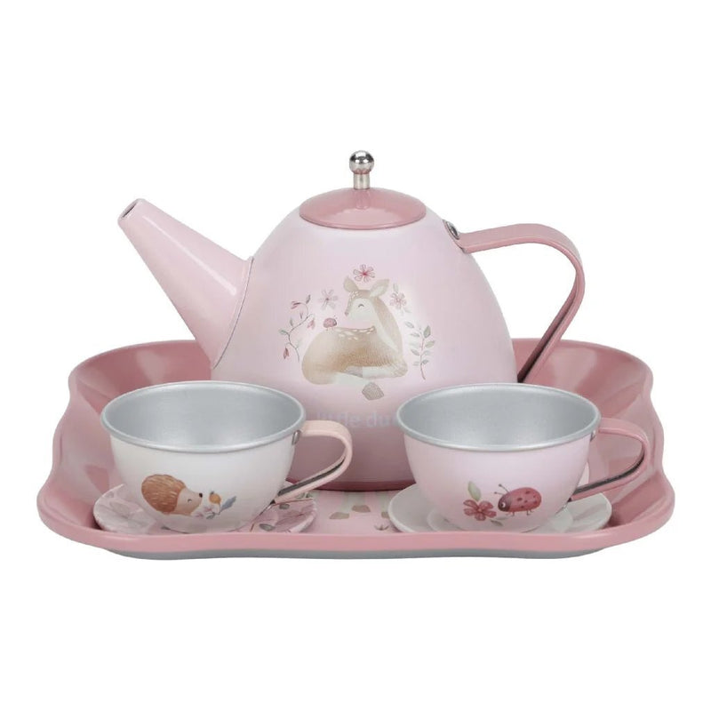 Load image into Gallery viewer, Little dutch fairy garden tinnen theeservies in koffer
