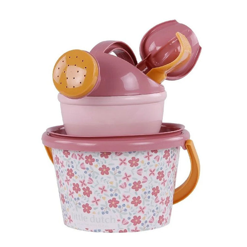 Load image into Gallery viewer, Little dutch pink flower strandset 5-delig roze
