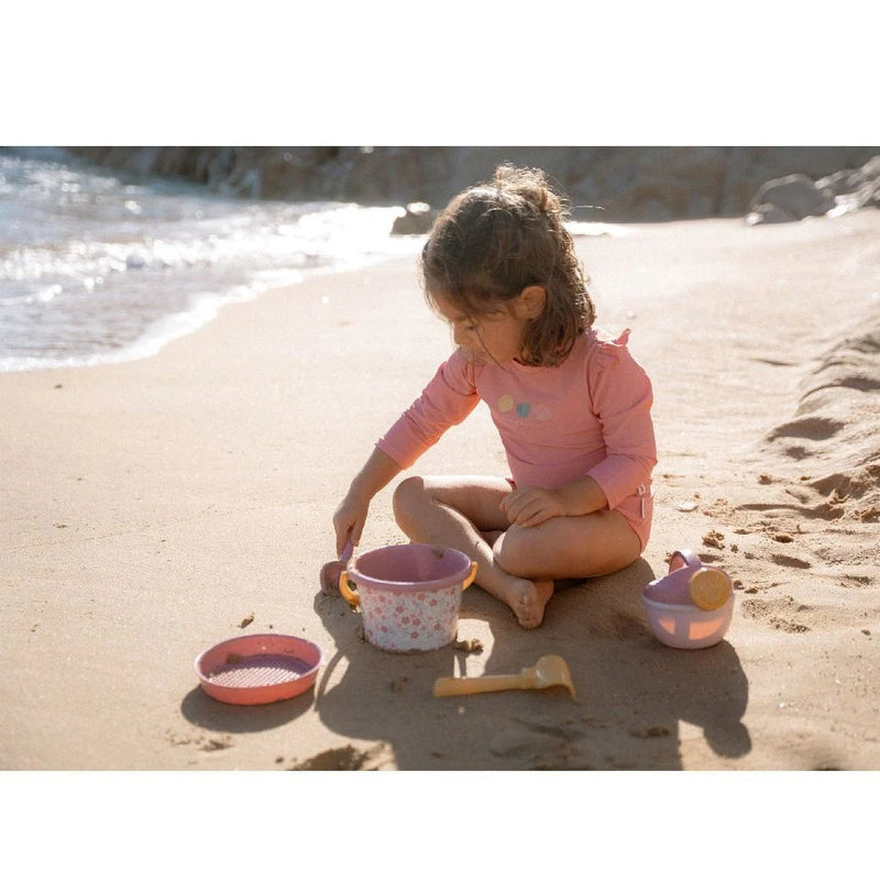 Load image into Gallery viewer, Little dutch pink flower strandset 5-delig roze

