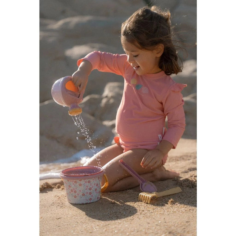 Load image into Gallery viewer, Little dutch pink flower strandset 5-delig roze
