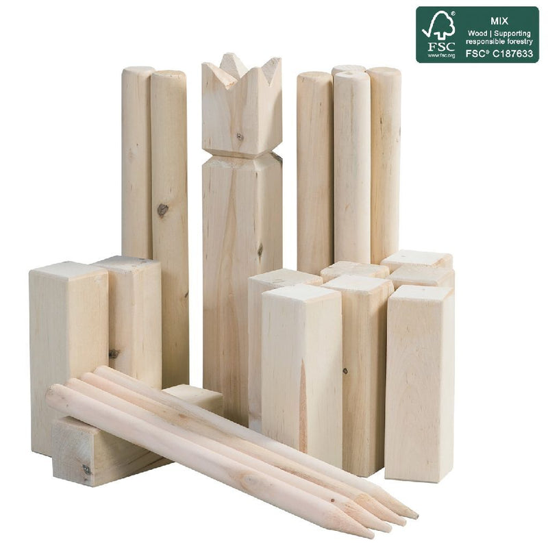 Load image into Gallery viewer, Outdoor play houten kubb game + draagtas
