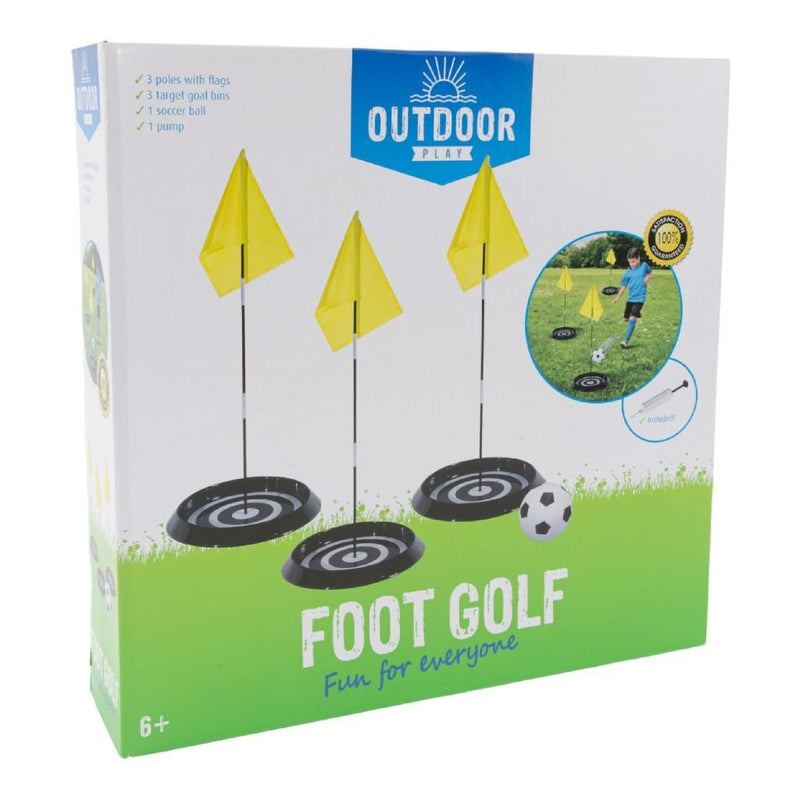 Afbeelding laden in galerijviewer, Outdoor play voetbalspel foot golf set met doelen en bal.
