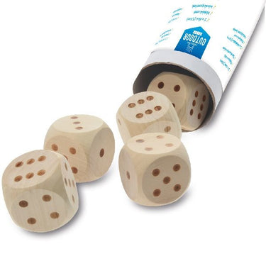 Merkloos outdoor play houten mega dobbelstenen