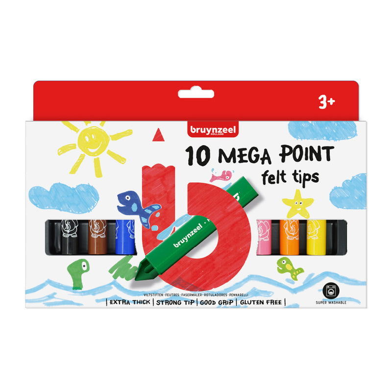 Load image into Gallery viewer, Bruynzeel mega point viltstiften 10 stuks
