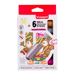 Bruynzeel plakkaatverf sticks set metallic | 6 kleuren