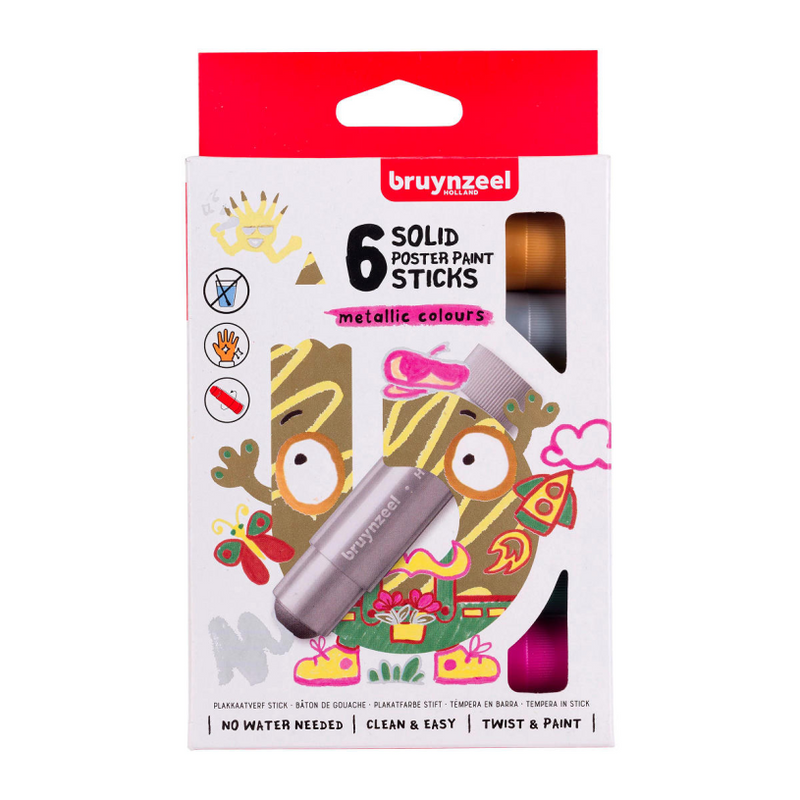 Load image into Gallery viewer, Bruynzeel plakkaatverf sticks set metallic | 6 kleuren
