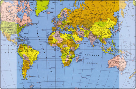 Kangaro k-0014w501 bureau-onderlegger 579x379mm met wereldkaart