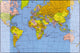 Kangaro k-0014w501 bureau-onderlegger 579x379mm met wereldkaart