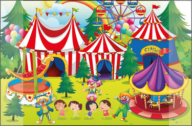 Kangaro bureau onderlegger - 38x58cm - circus - antislip - met insteekvakken