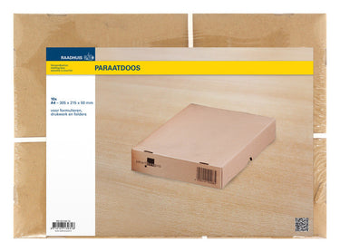 Raadhuis rd-351144-10 paraatdoos hersluitbaar 305x215x50mm bruin 10 stuks
