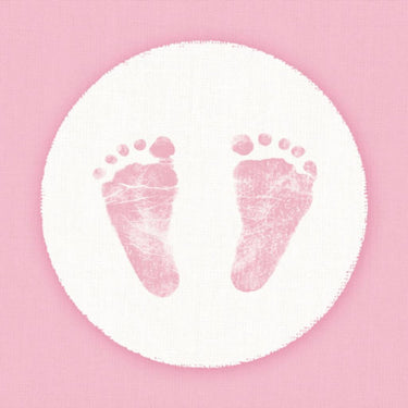 Ambiente servetten baby voetjes 33 cm roze