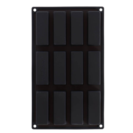 Patisse mini cakevorm 12 vaks 29x17 cm zwart siliconen