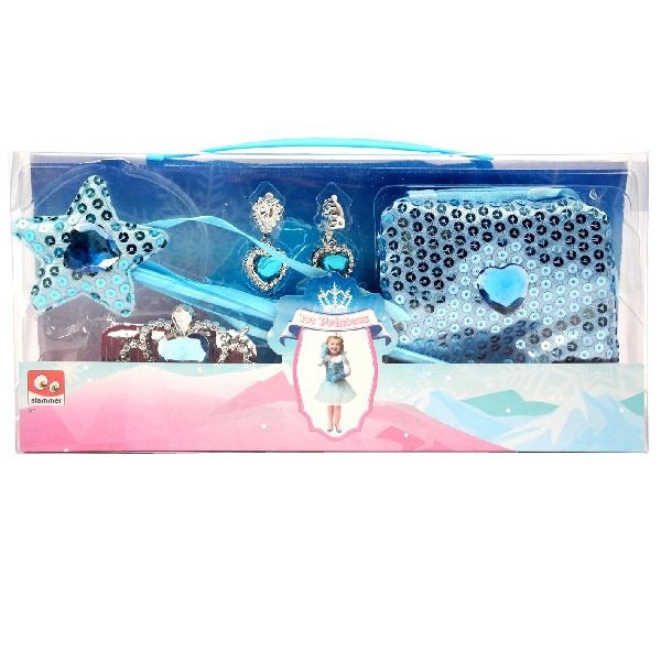 Slammer ijs princess tasje, oorbellen, tiara + stafje