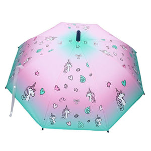 Basic eenhoorn paraplu roze blauw
