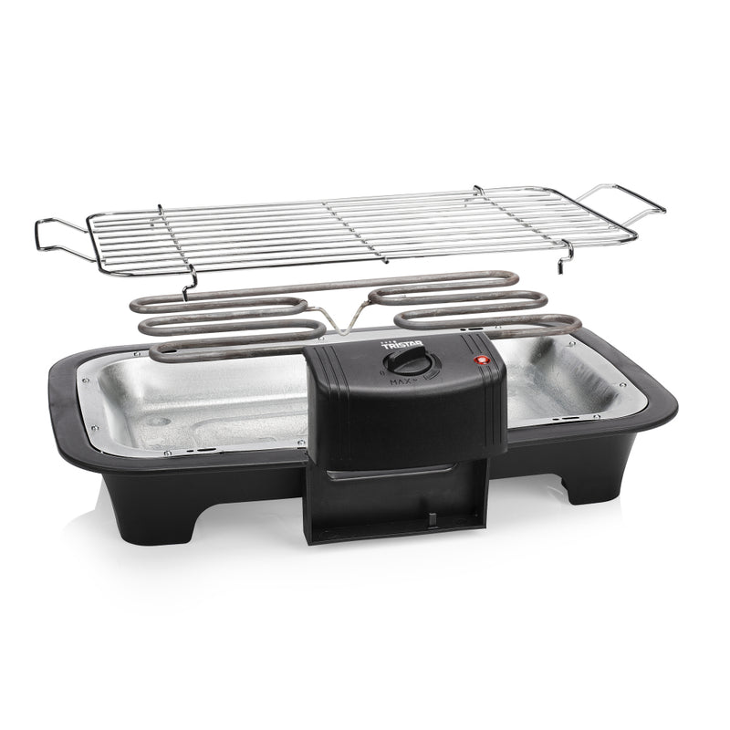 Load image into Gallery viewer, Tristar bq2813 elektrische barbecue zwart
