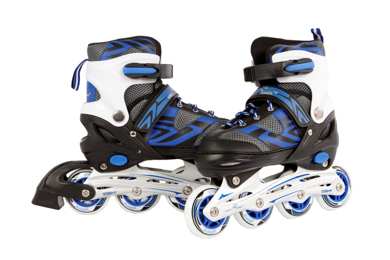 Load image into Gallery viewer, Street rider skeelers blauw zwart, maat 33-36
