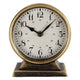 Overige merken metalen klok caroline 13x6.5x15 cm goud