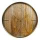 Gifts Amsterdam Gifts Amsterdam Wandklok Chicago 50 cm hout en metaal goudkleurig