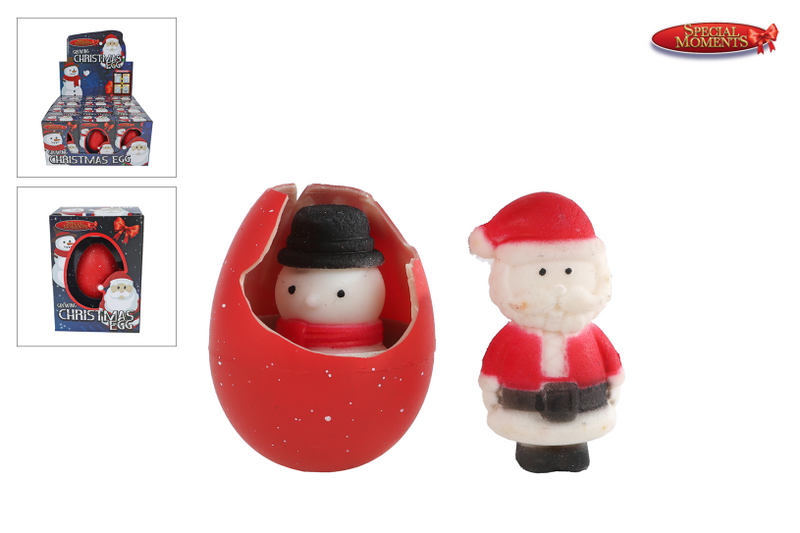 Load image into Gallery viewer, Groei-ei kerstman sneeuwpop, 6cm
