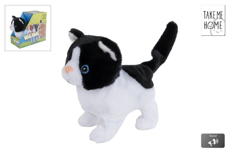 Load image into Gallery viewer, Take me home interactieve looppoes zwart wit, 15,5cm
