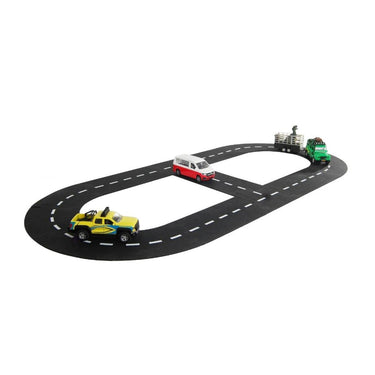 Kids globe autobaan wegdelen puzzel 18-delig 307,5cm