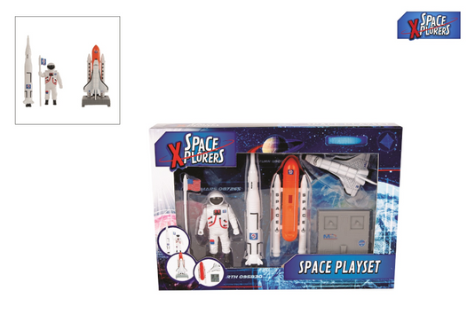 Lobbes space xplorers space shuttle 7,5cm speelset 6dlg