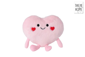 Take me home hart s licht roze pluche 20cm