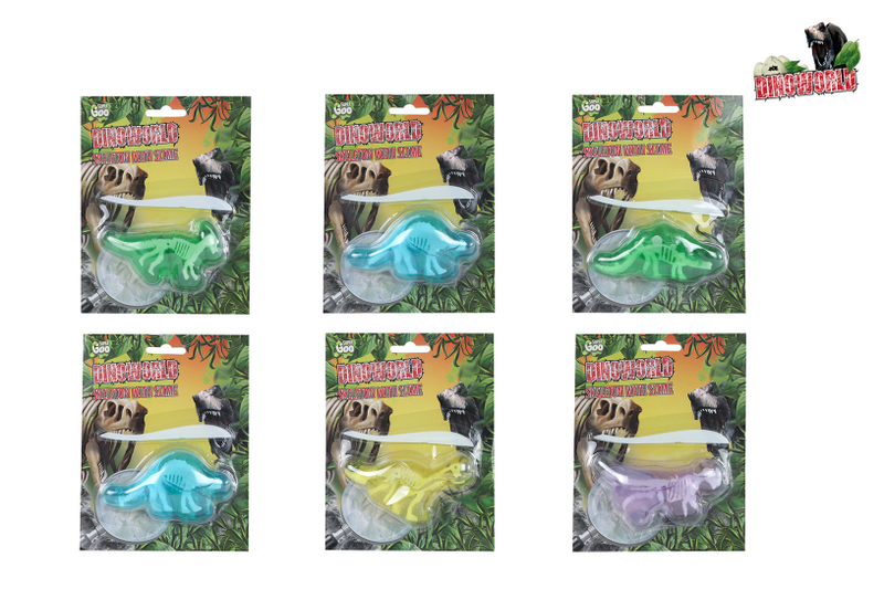 Load image into Gallery viewer, Dinoworld skelet met dinoslijm 6 figuren 4ass kleur 10cm
