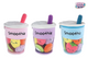 Fluffy menu pluche smoothy met 5 stuks fruit 26cm assorti