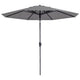 Madison parasol paros ii luxe 300 cm lichtgrijs