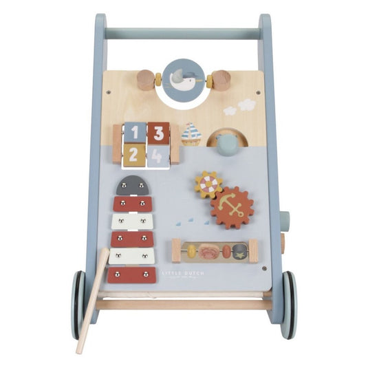 Little dutch houten babywalker sailors bay blauw