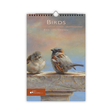 Comello verjaardagskalender birds erik van ommen a4 formaat