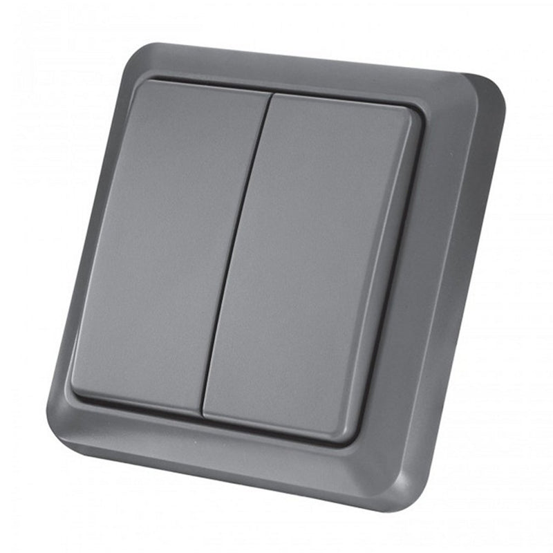 Load image into Gallery viewer, KlikAanKlikUit Draadloze dubbele wandschakelaar voor buiten
